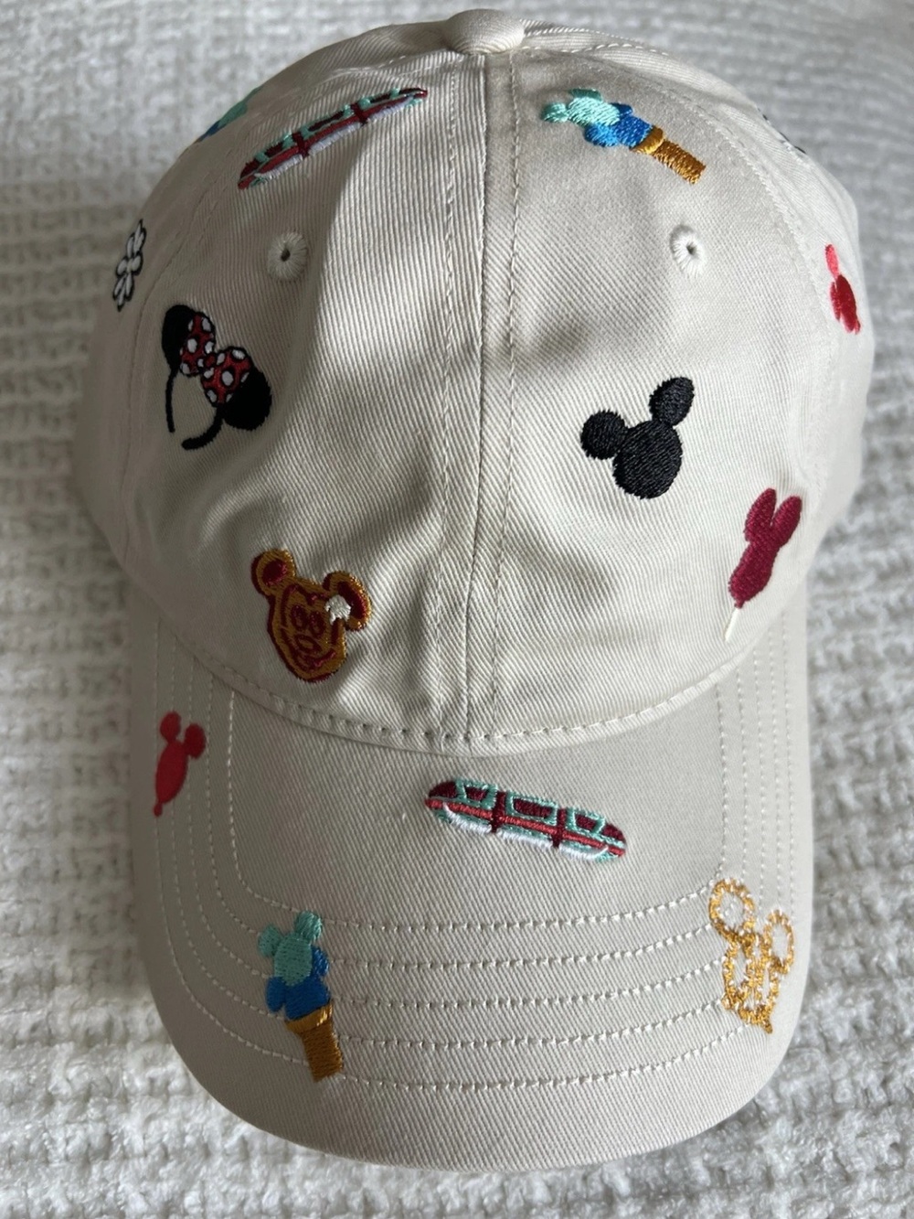 Disney Parks 2026 WDW Monorail Mickey Ears Waffle Snacks Baseball Cap Hat New
